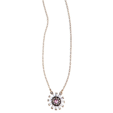Baguette Flower Pendant