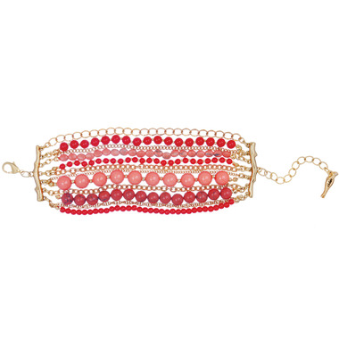 Multi Strand Coral Bracelet